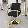 Silla de peluquería para salones de moda, especializada para permanentes y tintes, elegante silla de corte de acero inoxidable ajustable, silla de barbero de alta gama