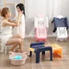 Cadeira de Shampoo Reclinável Infantil Dobrável Banquinho de Shampoo para Bebê Cadeira Multifuncional Doméstica para Refeição Assento para Bebê Recém-nascido