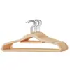 Percha transparente de flocado estilo japonés percha gruesa antideslizante percha de terciopelo para ropa percha de almacenamiento sin costuras