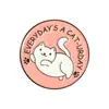 Broche de serie de gatos de dibujos animados creativos transfronterizos, insignia metálica personalizada de gato geométrico lindo