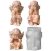 Molde de Silicone para Vela Perfumada Anjinho Transfronteiriço Ferramenta de Moagem para Sabonete Artesanal Anjinho de Bebê DIY Ornamentos de Gesso para Aromaterapia
