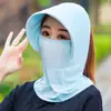 Sombrero de Sol Plegable de Seda de Hielo Protección Solar Sombrero con Protección para el Cuello para Mujer Ala Ancha Ligero y Transpirable Material de Seda de Hielo A prueba de Viento y Polvo