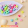 Adornos y Accesorios de Cara Sonriente de Macarrón de Acrílico Estrella de Cinco Puntas Paquete de Materiales Hechos a Mano DIY Accesorios de Cuentas Sueltas para Bisutería