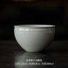Juego de Té Kung Fu de Cerámica con Esmalte Verde Antiguo Tetera Dos Tazas Cuenco Taza Pequeña de Té Retro Gris Hierba Individual