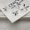 [Flores Gêmeas] Brinco de Clipe Estéreo de Gardênia de Alto Padrão com Estilo Cool e Ipomeia Pendurada na Parte Traseira