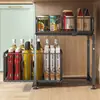 Estante de almacenamiento premium para cocina, canasta extraíble para dentro del gabinete, caja de almacenamiento extraíble, organizador de condimentos para el hogar, almacenamiento para el baño