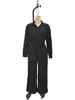 Moda Otoño 2026 Elegante Mono de Pierna Ancha Color Sólido Casual para el Trabajo Estilo Europeo y Americano