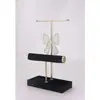Fábrica de Origem Suporte Multifuncional para Joias em Forma de Laço com Base de Veludo para Armazenamento e Exibição de Pulseiras, Brincos e Anéis