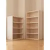Estantería estante de almacenamiento pequeño de piso estante de almacenamiento multicapa armario pequeño armario de almacenamiento contra la pared integrado color madera maciza estantería corta