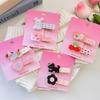 Japonês Bonito Menina Acrílico Hairpin Cute Cat Puppy Duckbill Clip Bow Hairpin Side Clip Acessórios para o cabelo