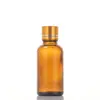 Botellas de Aceite Esencial Marrones Bloqueadoras de Luz en Stock, Botellas de Vidrio para Sérum, Varios Tamaños, Gotero con Cabezal de Rodillo de Masaje, Botellas de Aceite Esencial
