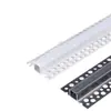 Luminária Linear LED de Sobrepor com Teto Pré-Embutido de Liga de Alumínio Cinza, Luminária Linear de Borda Cob, Perfil Embutido para Canal de Luz