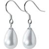 Pendientes de plata S925 para mujer, estilo coreano, con cuentas blancas frescas en forma de gota y perlas sintéticas, G2313