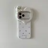 Estojo para Lentes 3D Urso com Bolinhas de Diamante Brilhante para 18 Pro Max, Novo Design Criativo para Capa Dura Apple 17, 16, 15