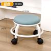 Taburete con Ruedas, Taburete Pequeño con Ruedas, Taburete Bajo, Taburete con Ruedas, Banco Redondo, Taburete Móvil de Ocio para el Hogar para Cambiar Zapatos de Niños