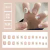 Uñas Postizas de Tamaño Completo Talla Única Parche de Uña Extraíble Cortas Simples Combinan con Todo Dulces Frescas Uñas Postizas Extraíbles