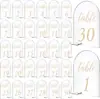 Cartão de Assento Acrílico em Forma de Arco DIY em Branco Acrílico Transparente Cartão de Número de Mesa para Festa de Casamento
