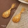 Pendientes Vintage Antiguos de Época Serie de Pintura al Óleo Van Gogh Flor de Aceite Goteante Borla de Perla Pendientes Joker Venta al por Mayor
