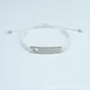 Pulseira de Casal Nova Tecida Transfronteiriça da Amazon Nó Plano Linha A Aço Inoxidável Em Branco Coração Pequeno Borboleta Etiqueta Curva