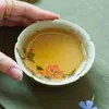 Taza de Té Negro Flint Negro Malakita Verde de Fabricante Taza de Té Cerámica Taza Sombrero Flor de Granada Taza Maestra Juego Personal de Té Kung Fu