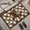 Alfombra de Barro Diatómico para Piso Alfombrilla de Baño Absorbente para Pies Felpudo de Entrada Patrón Personalizable Lavable