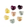 Kankan Cristal Natural Fluorita Colorida Corazón Cristal Tallado Colgante Accesorios para Joyería DIY Cuentas Sueltas Producto Nuevo