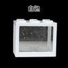 Cubo de Bloques de Construcción Pecera Pequeña Pecera Micro Ecológica Pecera Ornamental Caja para Peces Bola de Algas Caja para Reptiles Pecera Pequeña Creativa