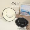 Sombrero de Paja Clásico de Perlas Hepburn para Niños Verano Nuevo Ala Grande Sombrilla Protector Solar Niñas Sombrilla Playa Bebé Sombrero de Paja