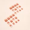 Curto Simples Blush Nail Art Pure Wish Branco Onda Dot Gradiente Vestindo Nail Art Acabada para Mulheres