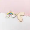 1 Peça de Liga DIY Acessório para Joias, Pingente Colar Arco-Íris Esmaltado, Acessório para Brinco Chaveiro Materiais