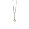 Collar de plata de ley S925 para mujer, colgante de gema gota de agua Luciérnaga del Crepúsculo estilo europeo, cadena para clavícula de cristal de granate de lujo ligero