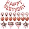 Venda Quente Transfronteiriça Feliz Aniversário Carta Balão Aniversário Do Bebê Decorativo Lantejoulas Confete Balão Set