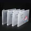 Bolsa transparente gruesa para documentos, bolsa con cremallera de PP, bolsa para archivos, estuche para lápices para estudiantes de primaria y secundaria, bolsa de almacenamiento portátil A4, al por mayor
