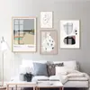 Pintura Colgante Morandi Pintura Combinada Postmoderna para Sala de Estar Figura Pintura Abstracta Dormitorio Pared de Fondo Junto a la Cama Decoración de Pintura de Línea