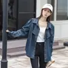 Toma real en stock: Diseño de moda Primavera/Verano 2025, holgada y versátil, se puede usar como prenda exterior, camisa de mezclilla suave y amigable con la piel para mujer