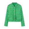 Atacado de fabricante de roupas femininas transfronteiriço 2026 AliExpress item mais vendido moda casual retrô franja jaqueta fina estilo pequeno Chanel