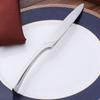 Juego de cubiertos de acero inoxidable color titanio Kaya cuchillo para bistec tenedor cuchara cuchara de té juego de cubiertos de 4 piezas con letras