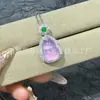 Colgante de Huevo de Paloma de Jade Helado Rosa de Calcedonia Incrustado Plateado al por Mayor Ágata Verde Estilo Chino Nuevo Collar Sencillo Jade