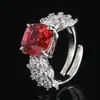 Anillos de Joyería Huayoumei con Rubíes y Zafiros, Moda Femenina de Lujo Ligero Europeo y Americano, Estilo de Viaje de Alta Gama, Venta al por Mayor