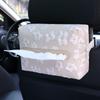 Tecido de Flor Flutuante Caixa de Lenços de Carro Caixa de Apoio de Braço Caixa de Papel Suprimentos para Carro Pendurado no Carro Criativo Sensação de Alto Padrão