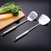 Espesado Anti-quemaduras Utensilios de Cocina Domésticos Venta al por Mayor Acero Inoxidable Cucharón para Sopa Colador Juego de 7 Piezas Espátula de Acero Inoxidable 304