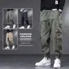 Calça Cargo com Forro de Lã Estilo Vibe Americana para Homens, Tendência Outono e Inverno High Street Solta Jogger Calça Casual Calça Longa para Exterior