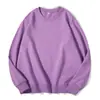Sudadera de Felpa de Color Sólido con Cuello Redondo Estilo Primavera y Otoño para Hombres y Mujeres con Logo Estampado, Ropa de Trabajo, Uniforme de Clase, Sudadera de Manga Larga Pullover Venta al por Mayor
