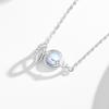 Collar Planeta Plata Esterlina 925 femenino diseño nicho lujo ligero piedra de cristal cadena clavícula hebilla anillo colgante estrella