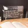 1 peça de Placa de Mesa Decorativa Transparente de Acrílico para Escrever Quadro de Mensagens Quadro Branco Magnético para Ensino e Uso Doméstico