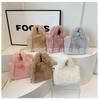 Bolso Tote de Felpa Nuevo Bolso de Mano de Moda Bolso de Moda Otoño e Invierno Versátil Bolso de Pelo con Cadena para el Hombro Popular en Internet Explosiones