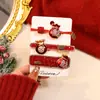 Pasador Rojo para Niños, Accesorio para el Cabello del Año Zodiacal, Goma para el Cabello de Bebé, Anillo para Moño de Niña, Pin Lateral del Año del Caballo, Accesorio para el Cabello de Año Nuevo