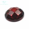 Fábrica atacado rodada plana tartaruga rosto granada vermelho zircão pedra nua sintética rodada única tartaruga rosto granada vermelho zircônio cz