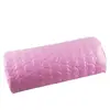 Almohada de Mano para Manicura Patrón de Cuadros Corazón Almohada de Mano Tejido de Cuero PU Almohadilla de Mano Semi-Circular Almohada de Mano Extraíble