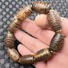 Pulsera de Agata Weathered y Jade Tianzhu Ojo Uno Dos Tres Cuatro Cinco Seis Siete Ocho Nueve Ojo Tianzhu Lutong Pulsera Antigua